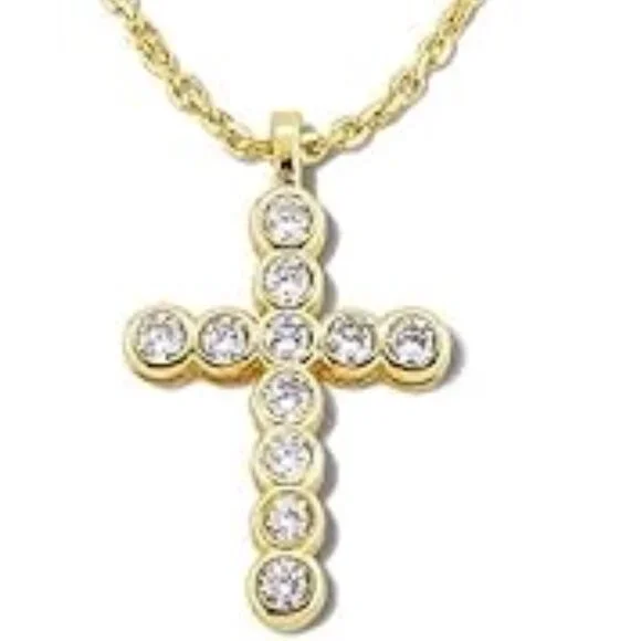 Cross Crystal Pendant Necklace, Fashion Jewelry for Women